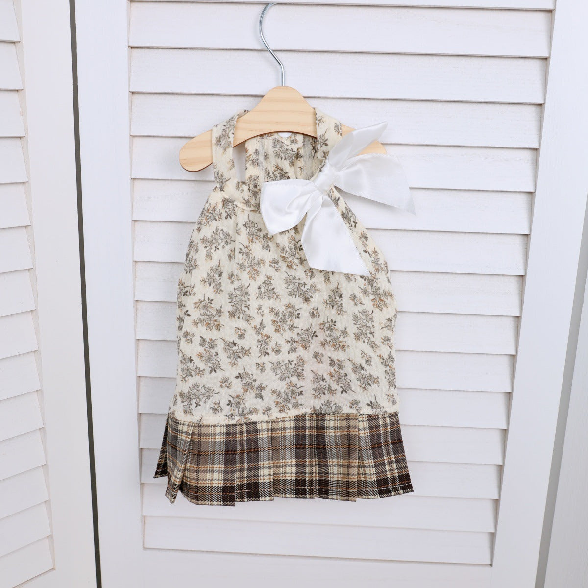 New lightweight floral pet dress - breathable sun protection dog clothes - teddy bear & bichon frise bowknot pet dress