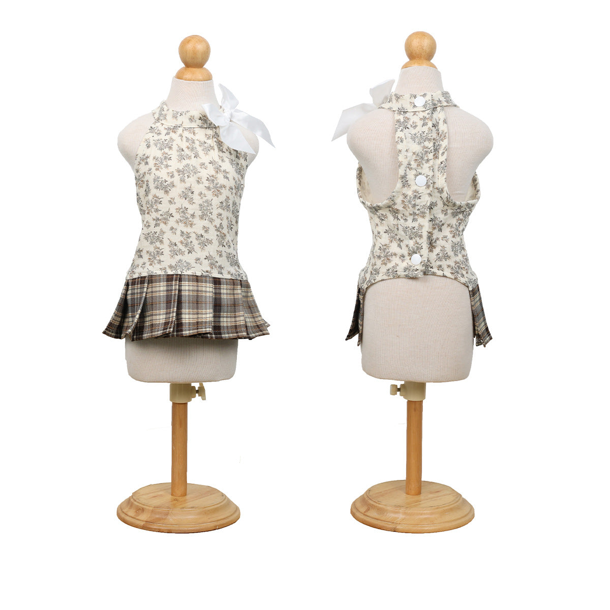 New lightweight floral pet dress - breathable sun protection dog clothes - teddy bear & bichon frise bowknot pet dress