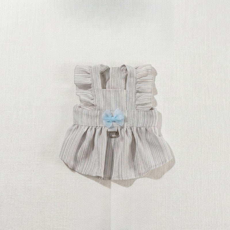 2026 new dog dress - spring/summer lightweight breathable panda & meow lace halter princess dress - pet apparel