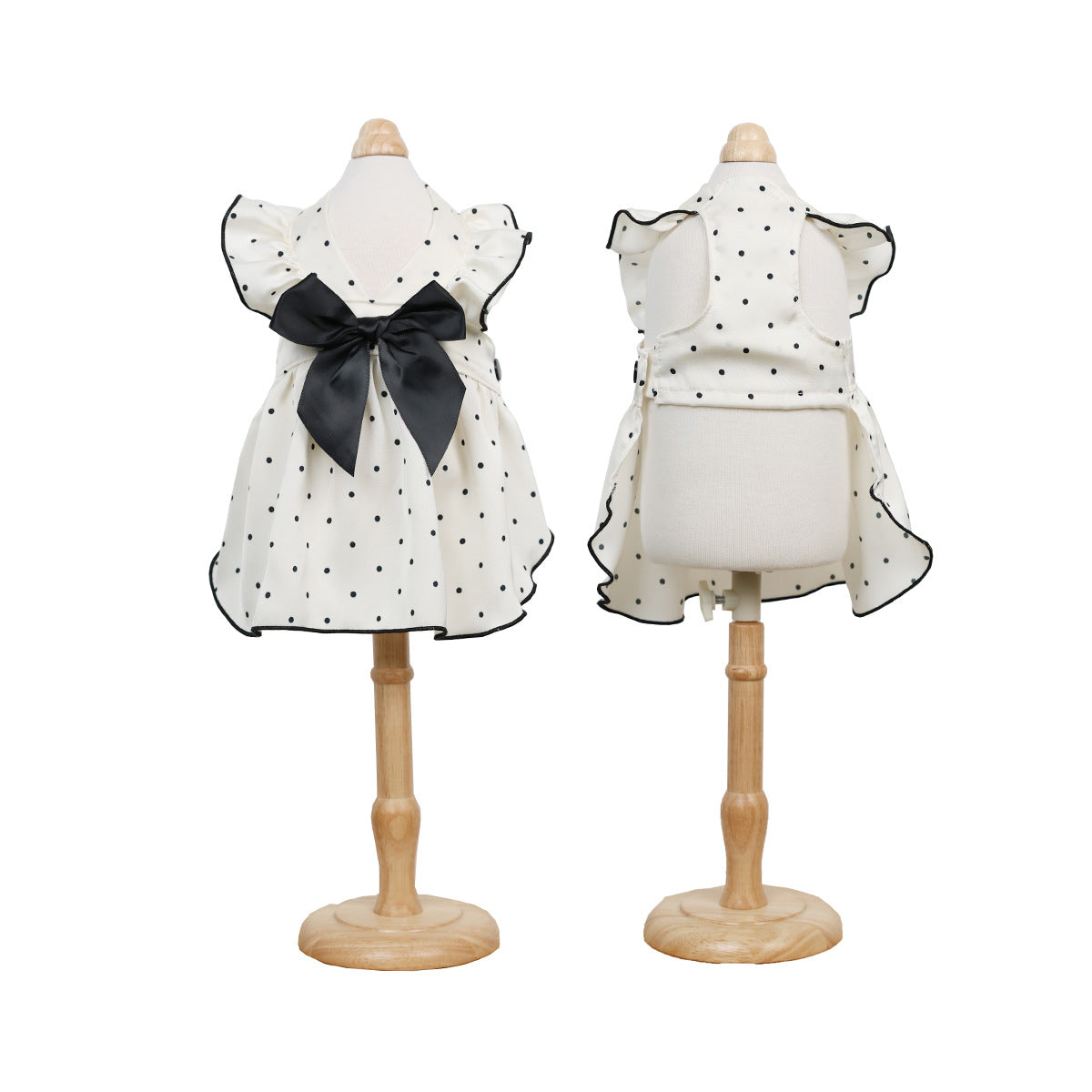 Pet clothes summer cool thin bow small dog princess dress polka dot dress dog clothes summer