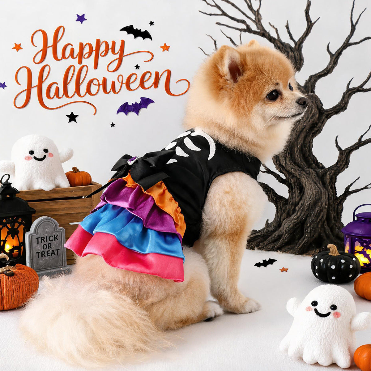 Petcircle pet circle spring/summer dog & cat cute pet holiday atmosphere styling dreamy halloween dress