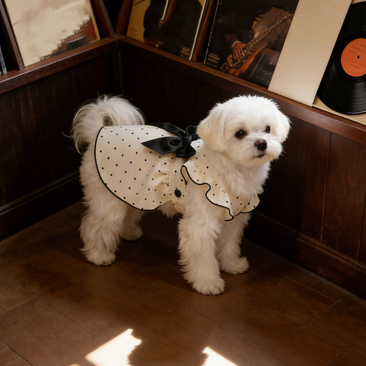 Pet clothes summer cool thin bow small dog princess dress polka dot dress dog clothes summer