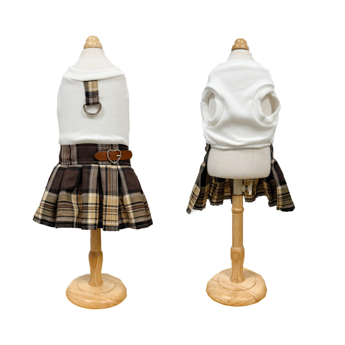 Plaid pleated pet dress - new autumn/winter collection - preppy style dog clothes - pet dress - halloween