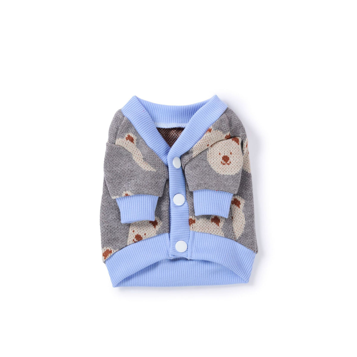 Cross-border popular bear printing pet sweater export processing personalizedfall and winterheattech dog knitting shirt dog