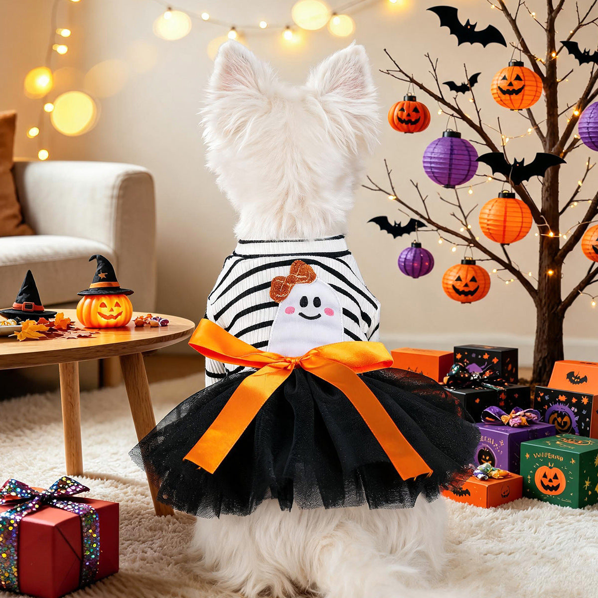 Petcircle pet circle spring/summer dog & cat cute pet holiday atmosphere styling halloween tutu dress