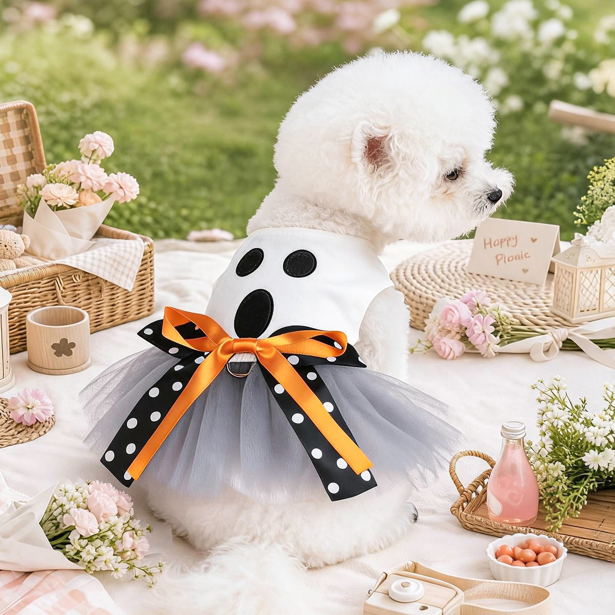 Petcircle pet circle spring/summer dog & cat cute pet holiday atmosphere styling halloween tutu dress